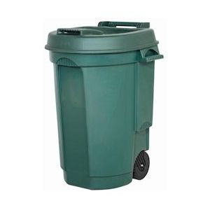 EDA mobiele afvalbak 110L - groen Synthetisch materiaal 329424