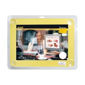 Securit® Dubbelzijdige A3 Raam Poster Frame In Geel |0,7 kg - geel Kunststof PFW-A3-YE
