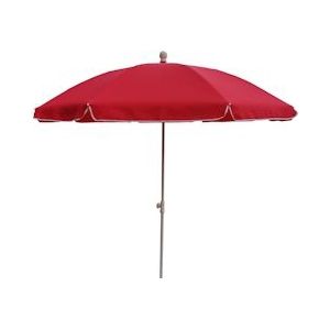 aro Parasol Terni, staal / polyester, Ø 2 x 2,10 m, kantelfunctie, rood / wit - rood Staal 369988