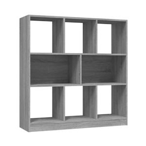 vidaXL Boekenkast 97,5x29,5x100 cm bewerkt hout grijs sonoma eiken - Vervaardigd hout 826379