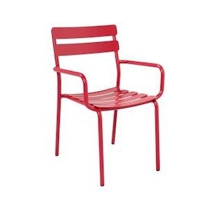 Oviala Business Donkerrode aluminium terrasstoel - rood 110994