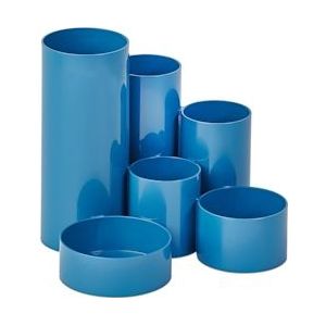 MAUL pennenbak Tubo wit, 6 vaks Ø15x12.5cm atlantic blue - 4002390081924