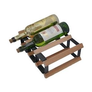 Vinata Liro wijnrek - mahonie - 6 flessen - bruin Massief hout WK-VIN3003