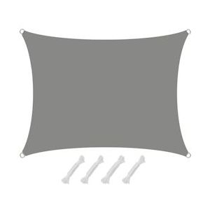 AMANKA 1,5 x 2m Zonneluifel Rechthoekig Waterdicht Tuinluifel Zonbescherming Rechthoek - grijs Polyester 17279