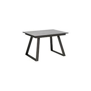 Itamoby Uitschuifbare tafel 90x120/180 cm Bernadette Cement Antraciet structuur - 8050598018842