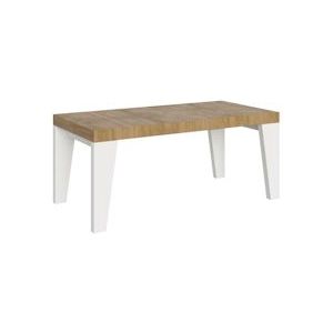 Itamoby Uitschuifbare tafel 90x180/440 cm Naxy Mix Naturel Eiken blad Witte Essenhouten poten - 8050598046395