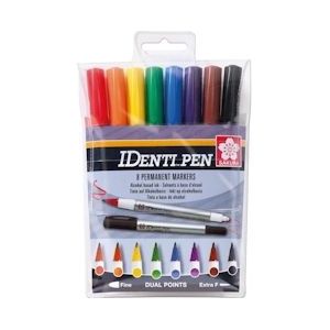 Sakura merkstift IDenti-Pen, etui van 8 stuks in geassorteerde kleuren - 8710141129769
