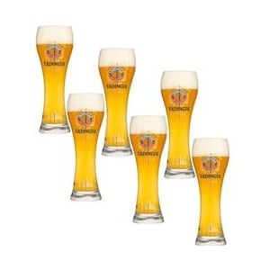 Erdinger bierglazen - 50cl - 6 stuks - Bier Glas - Taps Toelopend - transparant Glas BK-ERD1006