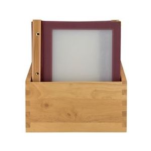 Securit® A4 Houten Menubox Met Menu Tekst In Wijnrood |6,9 kg - blauw MC-BOX-WRA4-WR