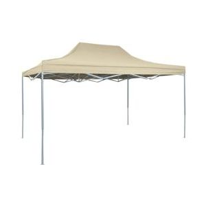 VidaXL Inklapbare Partytent 3x4m Staal Crème