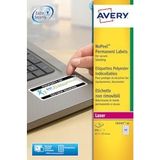 Avery L6145-20 NoPeel etiketten ft 45,7 x 25,4 mm (b x h), 800 etiketten, wit - wit Polyester L6145-20