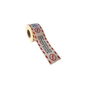 Etiketten Rillprint rol 250 stuks Do not stack 46x125 mm, 10 rollen - rood Papier 16106