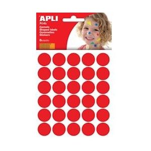 Apli Kids stickers, cirkel diameter 20 mm, blister met 180 stuks, rood - blauw Papier 8410782132257