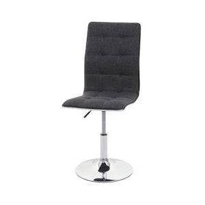 Mendler Eetkamerstoel HWC-C41, stoel keukenstoel, in hoogte verstelbaar draaibaar, stof/textiel ~ grijs - grijs Textiel 74274