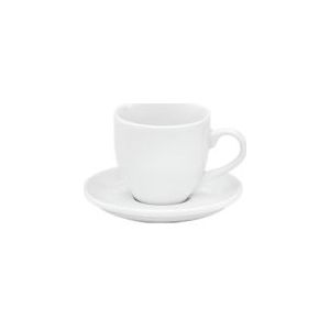Van Well Serie "Amerika", wit, porselein, vaatwasmachinebestendig en geschikt voor de magnetron, verpakking van 6 espresso-kopjes 0,10 ltr. - wit Porselein 1782016