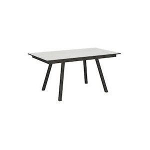 Itamoby Uitschuifbare tafel 90x160/220 cm Mirhi Witte As Antraciet Structuur - VE160TBCMIRHI-BF-AN