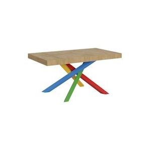 Itamoby Uitschuifbare tafel 90x160/420 cm Volantis veelkleurig Naturel eiken structuur 4/B - VE160TAV4B420-QN
