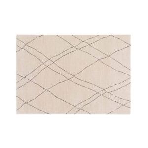 Oviala Business Rechthoekig Berber tapijt, korte pool, ecru 120 x 170 cm - wit Polypropyleen, kunststof 108635
