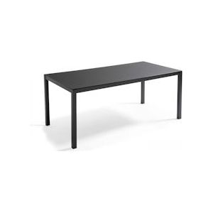 Oviala Business Zwarte aluminium tuintafel - zwart Aluminium 105260