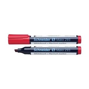 Schneider whiteboard + flipchart marker Maxx 293 rood, Pak van 10 - 4004675011657