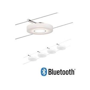 Paulmann LED-kabelsysteem Smart Home Bluetooth DiscLED I Basisset  4x200lm 4x4W Tunable White dimbaar 230/12V Satijn 50109 - wit Metaal 50109