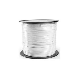 Nedis IEC (Coax) CAT6 Combikabel op rol - RG58 - 75 Ohm - Dubbel Afgeschermd - ECA - 100.0 m - Rond - Wit - Rol - 5412810320370