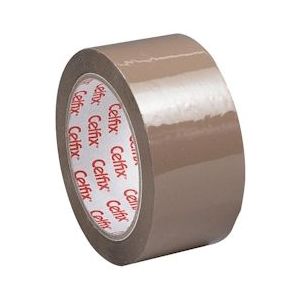 Celfix verpakkingsplakband ft 50 mm x 66 m, PP, bruin, pak van 6 - 5411401466503