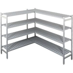 CombiSteel Rekwerk L-vorm | Voor COM-7489.1045 | 4 Niveaus | 1535/2095x450x1700(h)mm - COM-7013.3245