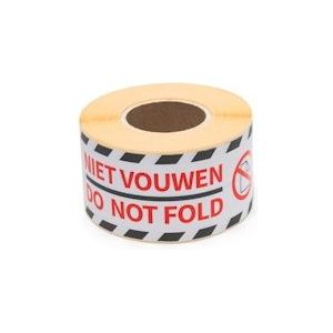 Etiketten Rillprint rol 250 stuks Do not fold 46x125 mm, 10 rollen - rood Papier 16102