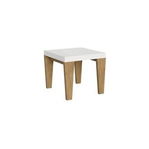 Itamoby Uitschuifbare tafel 90x90/246 cm Spimbo Mix Wit essenblad Natuurlijke eiken poten - 8050598046425