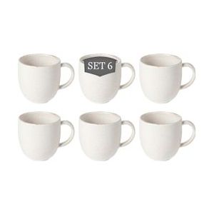 Costa Nova Vermont Beker 33 cl Wit 6 stuks - beige Steengoed 8717522165026