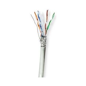 Nedis Netwerk Kabel Rol - CAT6 - Stranded - S/FTP - CCA - 100.0 m - Binnenshuis - Rond - PVC - Grijs - Gift Box - 5412810399482