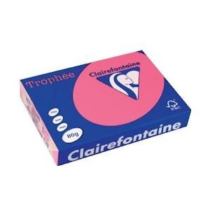 Clairefontaine Trophée Intens, gekleurd papier, A4, 80 g, 500 vel, fuchsia - 218832