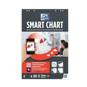 Oxford Smart Chart flipcharblok, ft 65 x 98 cm, pak met 20 vel, blanco, Pak van 3 - 4006140028511