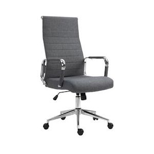 SVITA Elegance Comfort bureaustoel stof donkergrijs bureaustoel draaistoel - grijs 90517