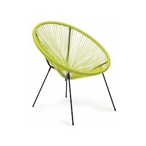 Oviala Business Groene fauteuil van geweven hars - groen 105696
