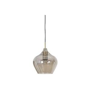 Light & Living Hanglamp Rakel - Antiek Brons - Ø20cm - bruin Glas 8717807303228