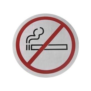 Muurschildjes rond, HENDI, Niet roken - groot, Ø¸160mm - Roestvrij staal 663806