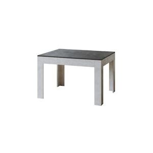 Itamoby Uitschuifbare tafel 90x120/180 cm Bibi Mix Antraciet blad Witte spatelpoten - 8050598045107