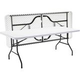 Oviala Business Klaptafel 200cm 10 zitplaatsen - Oviala - wit Kunststof 102824