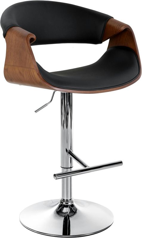 CLP Barkruk Foley kunstleer zwart - zwart Polyester 324340