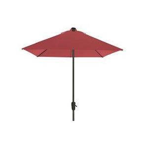 METRO Professional parasol, staal / aluminium / polyester, 2,1 x 1,3 x 2,4 m, met zwengel openingssysteem, rood / grijs - rood Multi-materiaal 4337255686236
