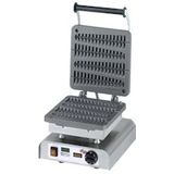 Wafelijzer | Vaste Platen (Gietijzer) | Wafels Op Stok | 2.2kW | 230V | 310x340x250(h)mm - EMG-308173