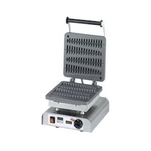 Wafelijzer | Vaste Platen (Gietijzer) | Wafels Op Stok | 2.2kW | 230V | 310x340x250(h)mm - EMG-308173