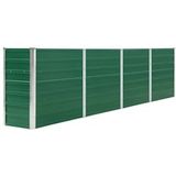 VidaXL Verhoogde Plantenbak 320x40x77 cm - Gegalvaniseerd Staal - Groen