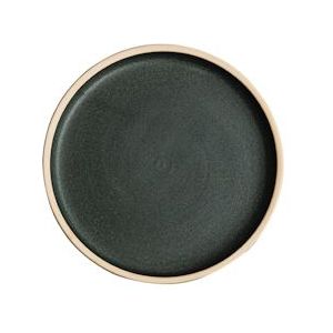Olympia Canvas platte ronde borden donkergroen 18cm - groen Aardewerk FA321