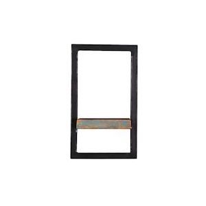 SIT Möbel Wandplank | 1 plank | Oud houtkleurig | Frame metaal zwart | B 20 x D 25 x H 35 cm | 09148-98 | Serie RIVERBOAT - meerkleurig Multi-materiaal 09148-98
