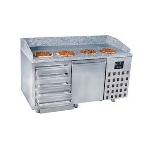 Combisteel pizzatafel, 1 deur en 5 lades - Roestvrij staal 7489523