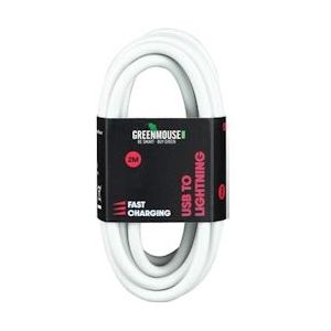 Greenmouse Lightning kabel, USB-A naar 8-pin, 2 m, wit - 8719689554071