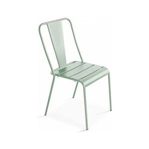 Oviala Business Salie groene metalen stoel - groen Staal 109833